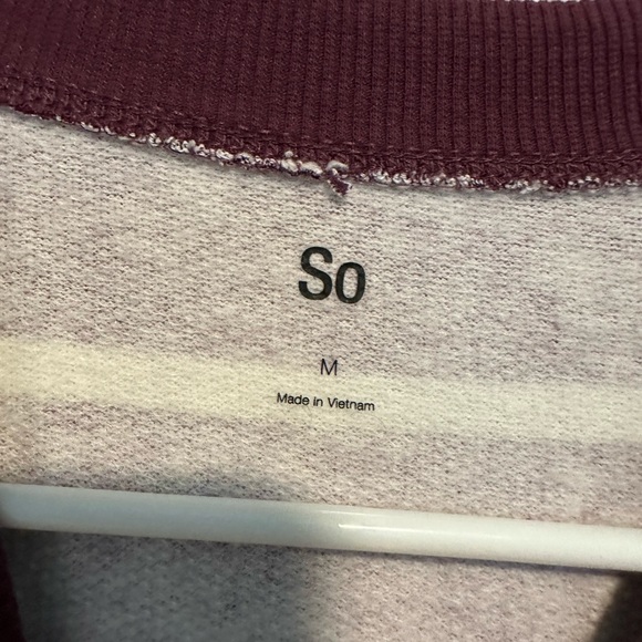 So Maroon Striped Pullover - Picture 2 of 3